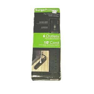 360 Electrical 6 Outlets With Surge Protection 10” Cord